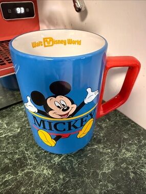 Walt Disney World Mickey Mouse Blue & Red Mug 14oz